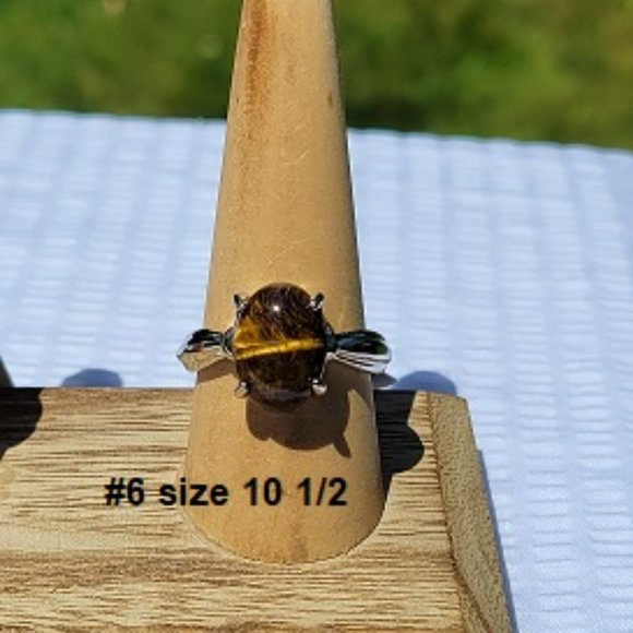 Tiger's Eye Gemstone Rings - Picture 6 of 9